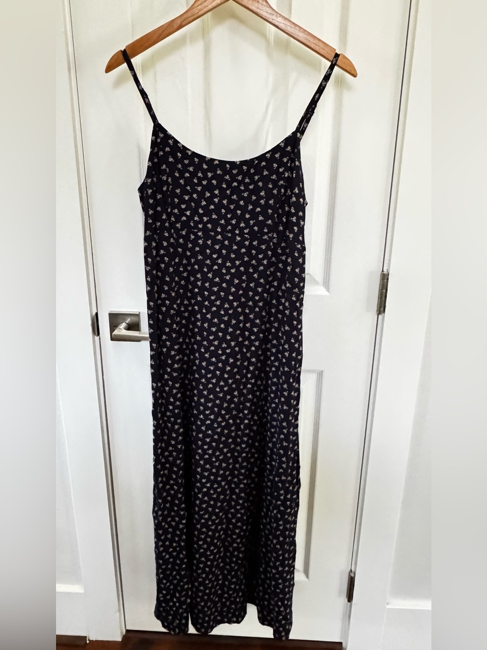 Brandy Melville Navy Floral Slip Maxi Dress